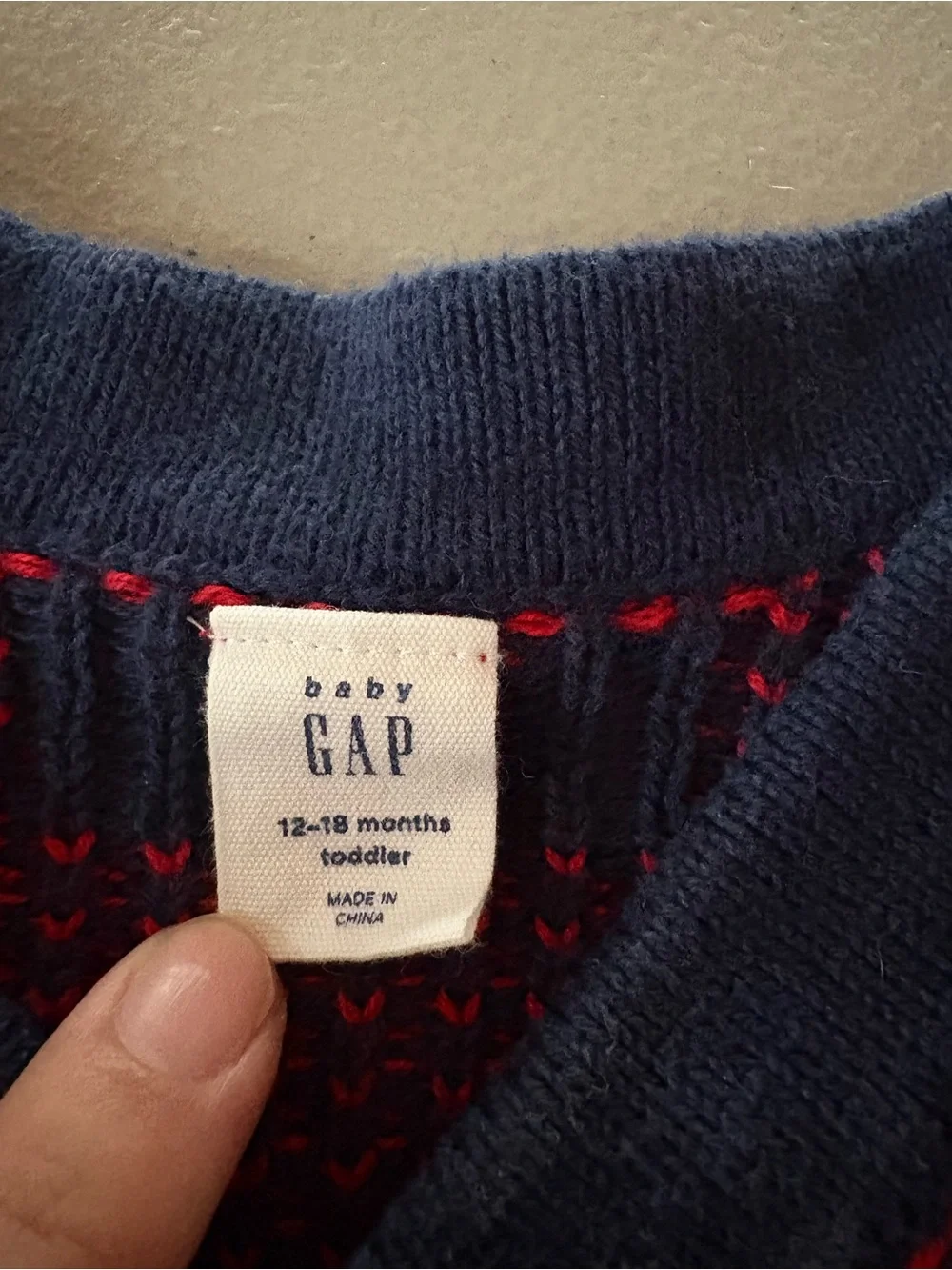 GAP Red & Navy Buffalo Plaid Cardigan